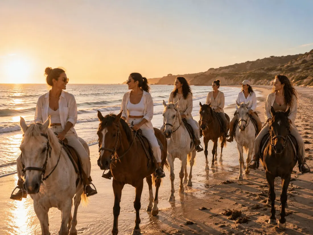 Balade à cheval sur la plage
