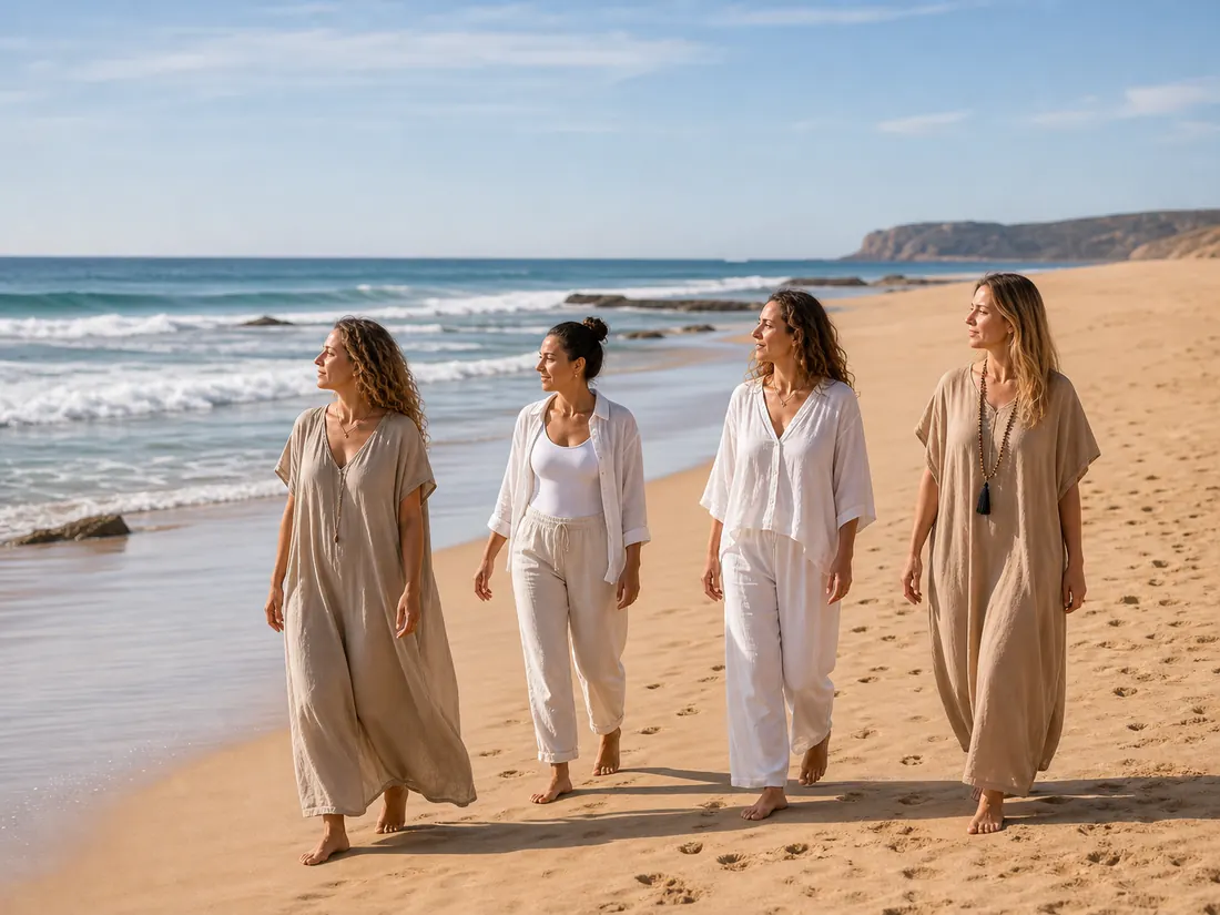 Marches sur la plage